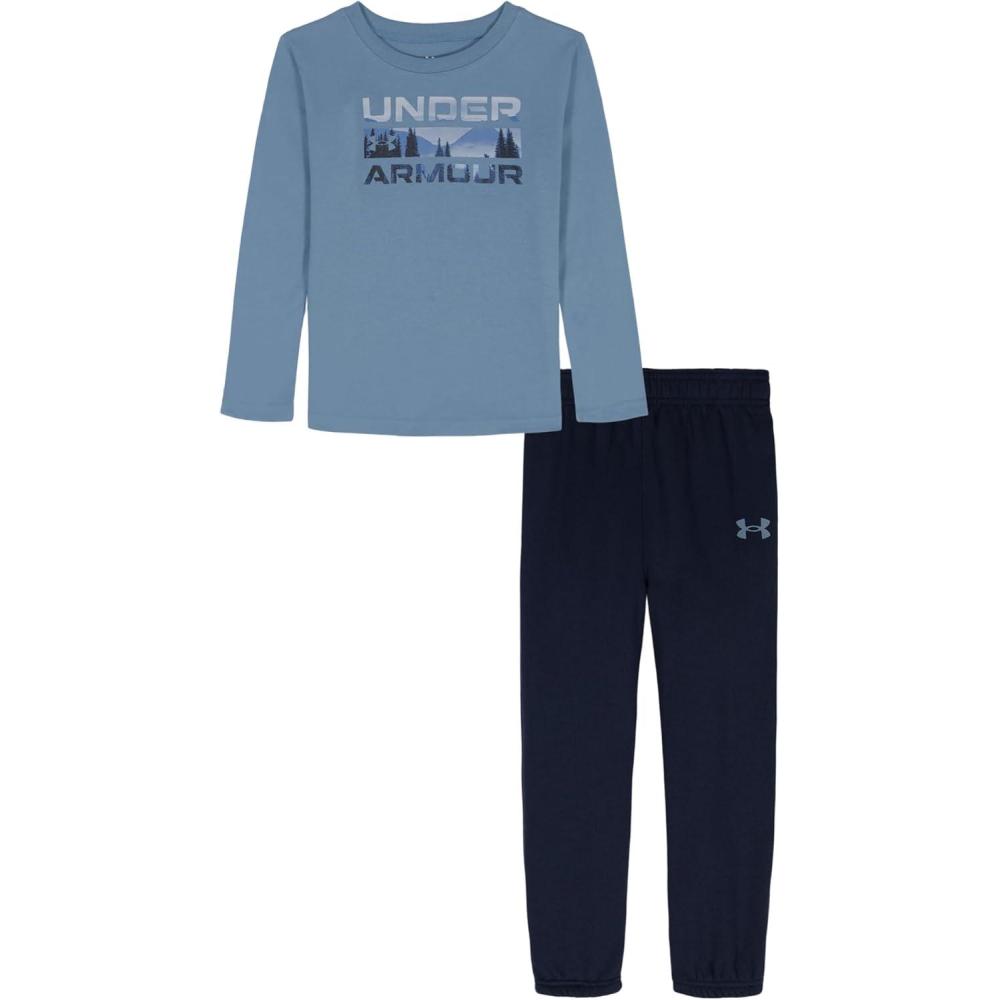 imageUnder Armour boys Short Sleeve Tee and Jogger SetUnder Armour Little Boys Ua Stacked Logo Set