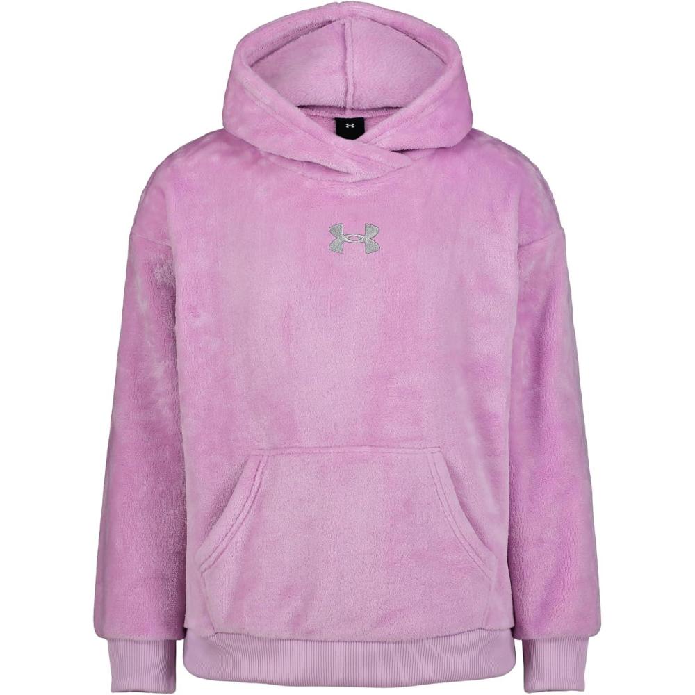 imageUnder Armour girls Hoodie SetPink Dawn Allover Sherpa