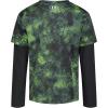 imageUnder Armour Boys Outdoor Long Sleeve Tee Stylish Crew Neckline Cute Full FitBlack Multi Micro Print