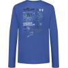 imageUnder Armour Boys Outdoor Long Sleeve Tee Stylish Crew Neckline Cute Full FitBlue Atlantis