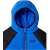 imageUnder Armour Boys Pronto Puffer Jacket MidWeight Zip Up Closure Repels WaterTeam Royal Raglan