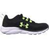 imageUnder Armour UnisexBaby Grade School Assert 9 Running Shoe006 BlackStatic BlueLime Surge