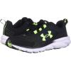 imageUnder Armour UnisexBaby Grade School Assert 9 Running Shoe006 BlackStatic BlueLime Surge