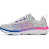 imageUnder Armour UnisexBaby Grade School Assert 9 Running Shoe106 Halo GrayWhiteVivid Lilac