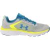 imageUnder Armour UnisexBaby Grade School Assert 9 Running ShoeMod Gray 104Cruise Blue