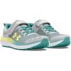imageUnder Armour UnisexChild Pre School Assert 10 Alternate Closure102 Halo GrayRadial TurquoiseSonic Yellow