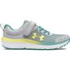 imageUnder Armour UnisexChild Pre School Assert 10 Alternate Closure102 Halo GrayRadial TurquoiseSonic Yellow