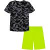 imageUnder Armour babygirls Ua Terrazzo Leopard Heart SetShort SetBlack Hivis Yellow