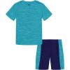imageUnder Armour babygirls Ua Terrazzo Leopard Heart SetShort SetBlue Surf Dropback