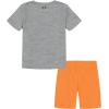 imageUnder Armour babygirls Ua Terrazzo Leopard Heart SetShort SetOrange Blast Deconstruct