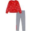 imageUnder Armour babygirls Ua Terrazzo Leopard Heart SetShort SetRacer Red Sherpa