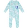 imageUnder Armour Baby Boys Coverall Footie Zipup Closure Logo ampamp Printed DesignsFuse Teal Tie Dye