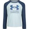 imageUnder Armour Boys Outdoor Long Sleeve Tee Stylish Crew Neckline Cute Full FitFuse Teal Camo