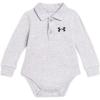imageUnder Armour babyboys Logo Polo BodysuitMod Gray  Long Sleeve