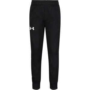 imageUnder Armour Boys Brawler Joggers Sweatpants with Elastic Waistband ampamp Pant Leg Logo DesignBlackWhite
