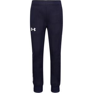 imageUnder Armour Boys Brawler Joggers Sweatpants with Elastic Waistband ampamp Pant Leg Logo DesignNavyWhite