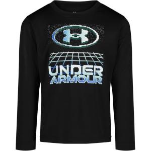 imageUnder Armour Boys Outdoor Long Sleeve Tee Stylish Crew Neckline Cute Full FitBlack Digital