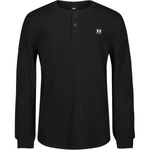 imageUnder Armour Boys Outdoor Long Sleeve Tee Stylish Crew Neckline Cute Full FitBlack Henley Thermal