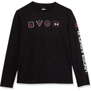 imageUnder Armour Boys Outdoor Long Sleeve Tee Stylish Crew Neckline Cute Full FitBlack Multi  Linux