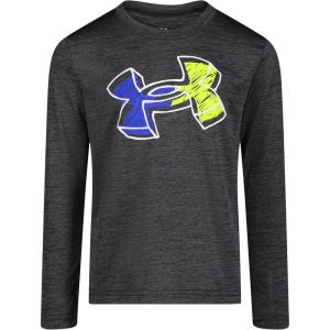 imageUnder Armour Boys Outdoor Long Sleeve Tee Stylish Crew Neckline Cute Full FitBlack Scribble