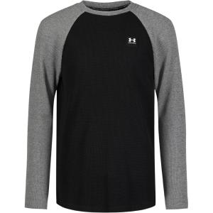 imageUnder Armour Boys Outdoor Long Sleeve Tee Stylish Crew Neckline Cute Full FitBlack Thermal