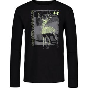 imageUnder Armour Boys Outdoor Long Sleeve Tee Stylish Crew Neckline Cute Full FitBlack Whitetail