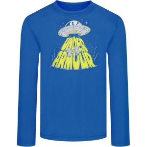 imageUnder Armour Boys Outdoor Long Sleeve Tee Stylish Crew Neckline Cute Full FitBlue Atlantis Ufo Graphic Tee