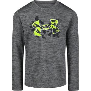imageUnder Armour Boys Outdoor Long Sleeve Tee Stylish Crew Neckline Cute Full FitCastlerock Tech Twist
