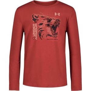 imageUnder Armour Boys Outdoor Long Sleeve Tee Stylish Crew Neckline Cute Full FitEarthen Orange Bear
