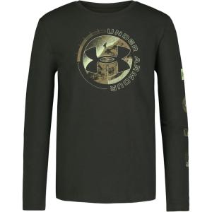 imageUnder Armour Boys Outdoor Long Sleeve Tee Stylish Crew Neckline Cute Full FitElevated Green