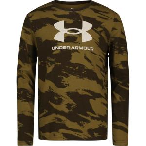 imageUnder Armour Boys Outdoor Long Sleeve Tee Stylish Crew Neckline Cute Full FitExpedition Green Camo Print