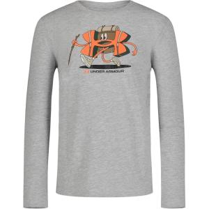 imageUnder Armour Boys Outdoor Long Sleeve Tee Stylish Crew Neckline Cute Full FitGray