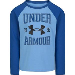 imageUnder Armour Boys Outdoor Long Sleeve Tee Stylish Crew Neckline Cute Full FitHorizon Collegiate Logo