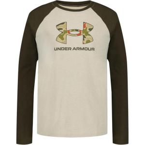 imageUnder Armour Boys Outdoor Long Sleeve Tee Stylish Crew Neckline Cute Full FitKhaki Base