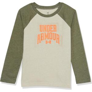 imageUnder Armour Boys Outdoor Long Sleeve Tee Stylish Crew Neckline Cute Full FitKhaki Raglan