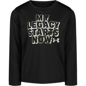 imageUnder Armour Boys Outdoor Long Sleeve Tee Stylish Crew Neckline Cute Full FitLegacy  Black
