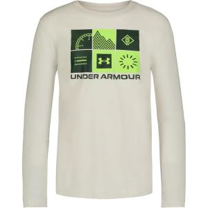 imageUnder Armour Boys Outdoor Long Sleeve Tee Stylish Crew Neckline Cute Full FitLegacy Summit White