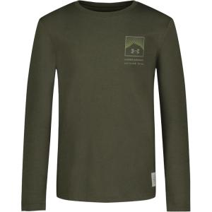 imageUnder Armour Boys Outdoor Long Sleeve Tee Stylish Crew Neckline Cute Full FitMarine Fog