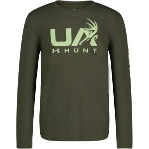 imageUnder Armour Boys Outdoor Long Sleeve Tee Stylish Crew Neckline Cute Full FitMarine Green Hunt