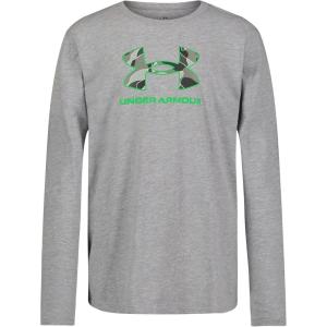 imageUnder Armour Boys Outdoor Long Sleeve Tee Stylish Crew Neckline Cute Full FitMod Gray Mod Forms