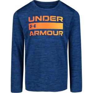 imageUnder Armour Boys Outdoor Long Sleeve Tee Stylish Crew Neckline Cute Full FitNavy Twist Tech
