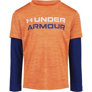 imageUnder Armour Boys Outdoor Long Sleeve Tee Stylish Crew Neckline Cute Full FitPanic OrangeNavy