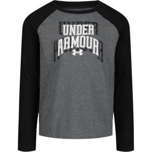 imageUnder Armour Boys Outdoor Long Sleeve Tee Stylish Crew Neckline Cute Full FitPitch Gray Raglan
