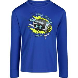 imageUnder Armour Boys Outdoor Long Sleeve Tee Stylish Crew Neckline Cute Full FitRoyal Football