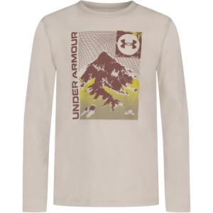 imageUnder Armour Boys Outdoor Long Sleeve Tee Stylish Crew Neckline Cute Full FitSummit White
