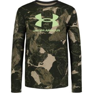 imageUnder Armour Boys Outdoor Long Sleeve Tee Stylish Crew Neckline Cute Full FitTech Blue Rock Shades