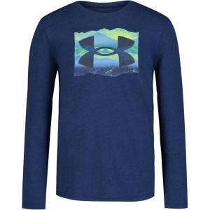 imageUnder Armour Boys Outdoor Long Sleeve Tee Stylish Crew Neckline Cute Full FitTech Blue Scenic