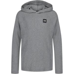 imageUnder Armour Boys Outdoor Long Sleeve Tee Stylish Crew Neckline Cute Full FitThermal Hooded Grey