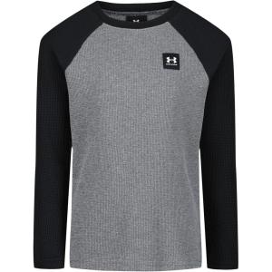 imageUnder Armour Boys Outdoor Long Sleeve Tee Stylish Crew Neckline Cute Full FitThermal Raglan GreyGrey