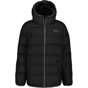 imageUnder Armour Boys Pronto Puffer Jacket MidWeight Zip Up Closure Repels WaterBlack